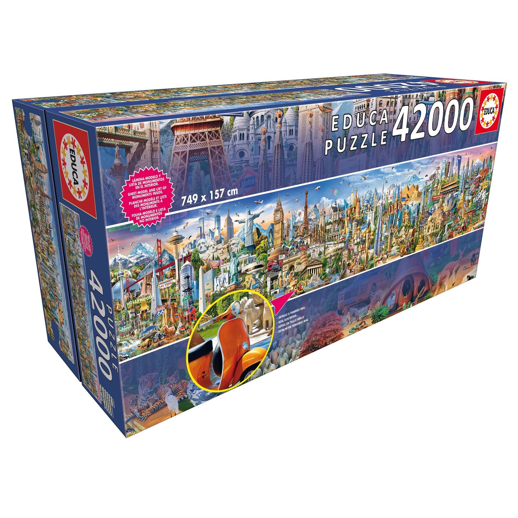 Amazon.com: Educa - XXL Puzzle, Around The World. 42000 Piece