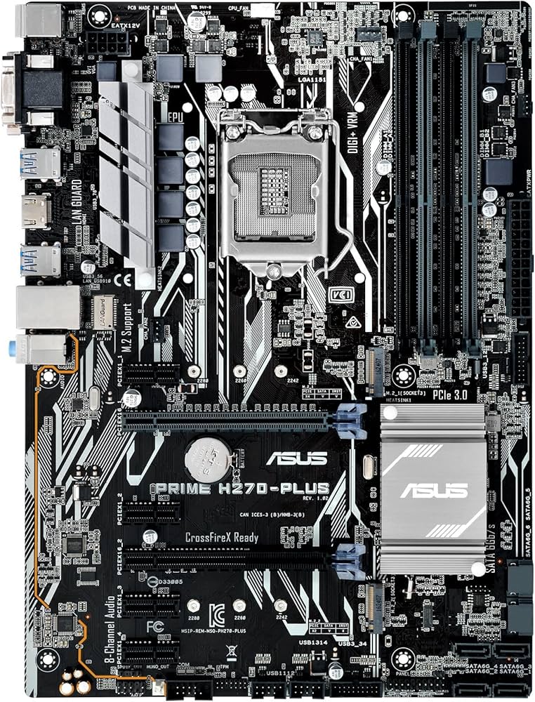 Amazon.com: ASUS Prime H270-PLUS LGA1151 DDR4 HDMI DVI VGA M.2
