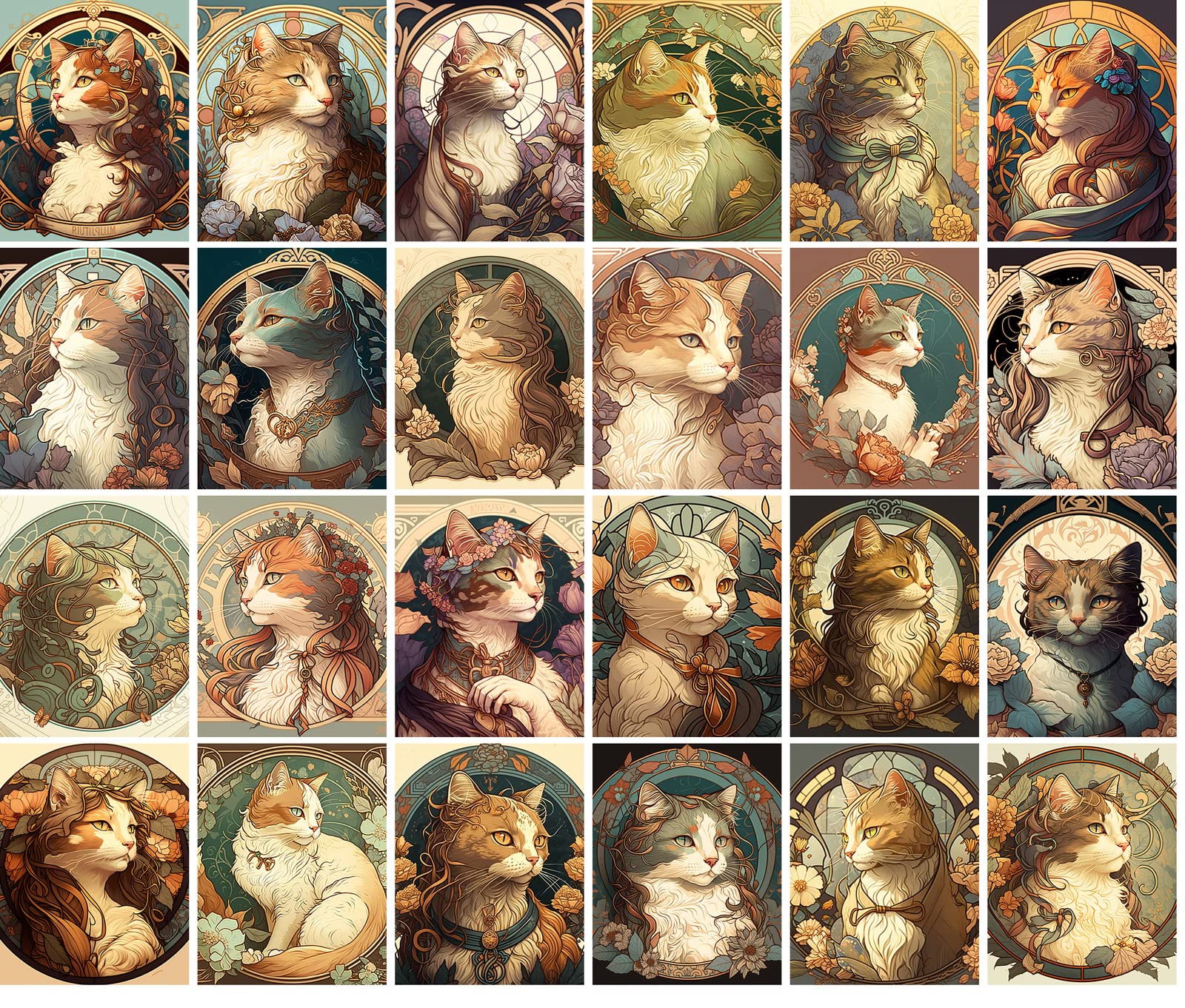 Amazon | PIXILUV ヴィンテージポストカード (各4インチx6インチ24枚