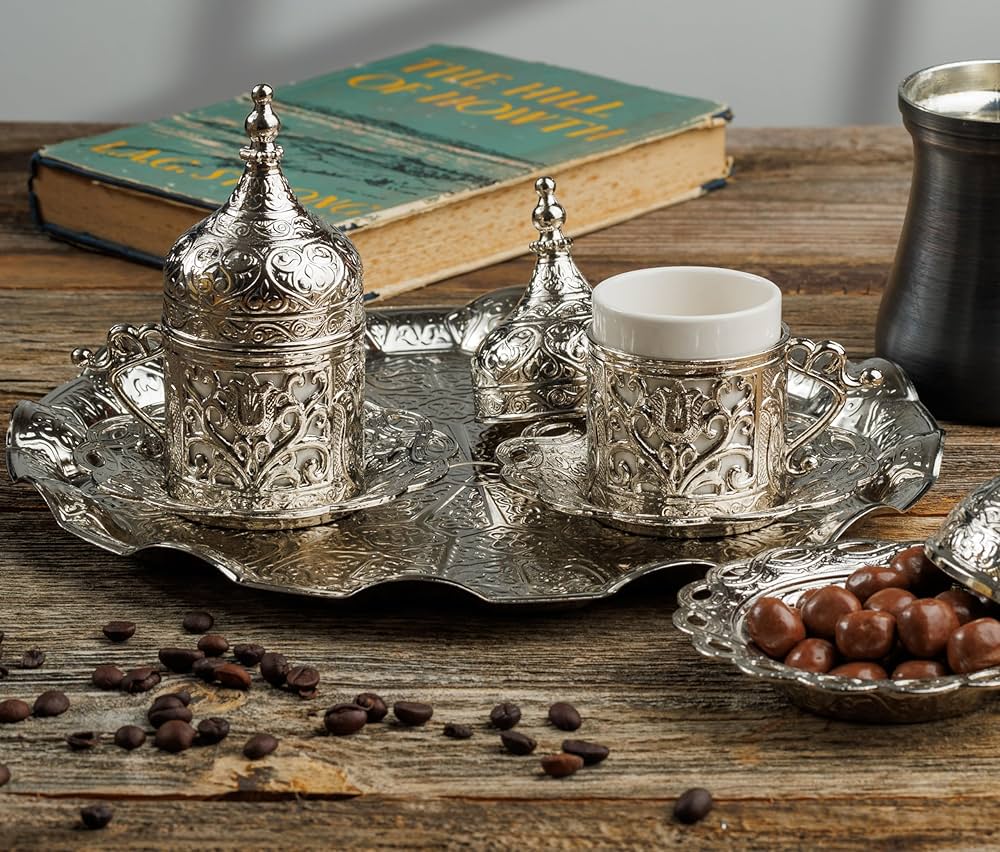 DEMMEX 2024 Turkish Greek Arabic Coffee Serving Set with Cups