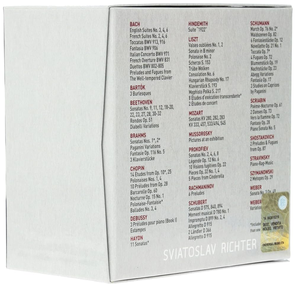 Amazon.co.jp: スヴャトスラフ・リヒテル ソロ・レコーディングス