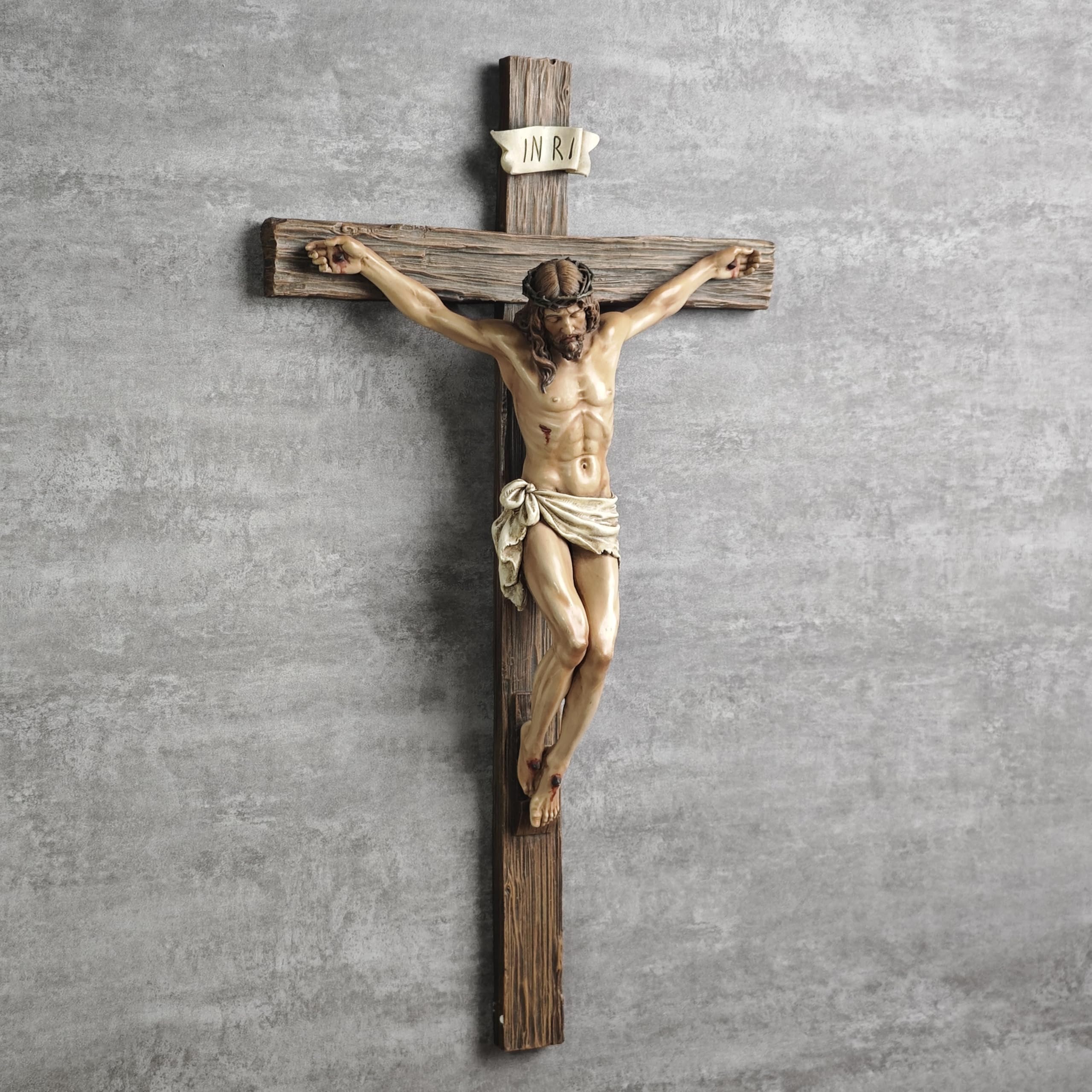 Amazon.co.jp: BC カトリック 十字架 壁掛けクロス イエスキリスト