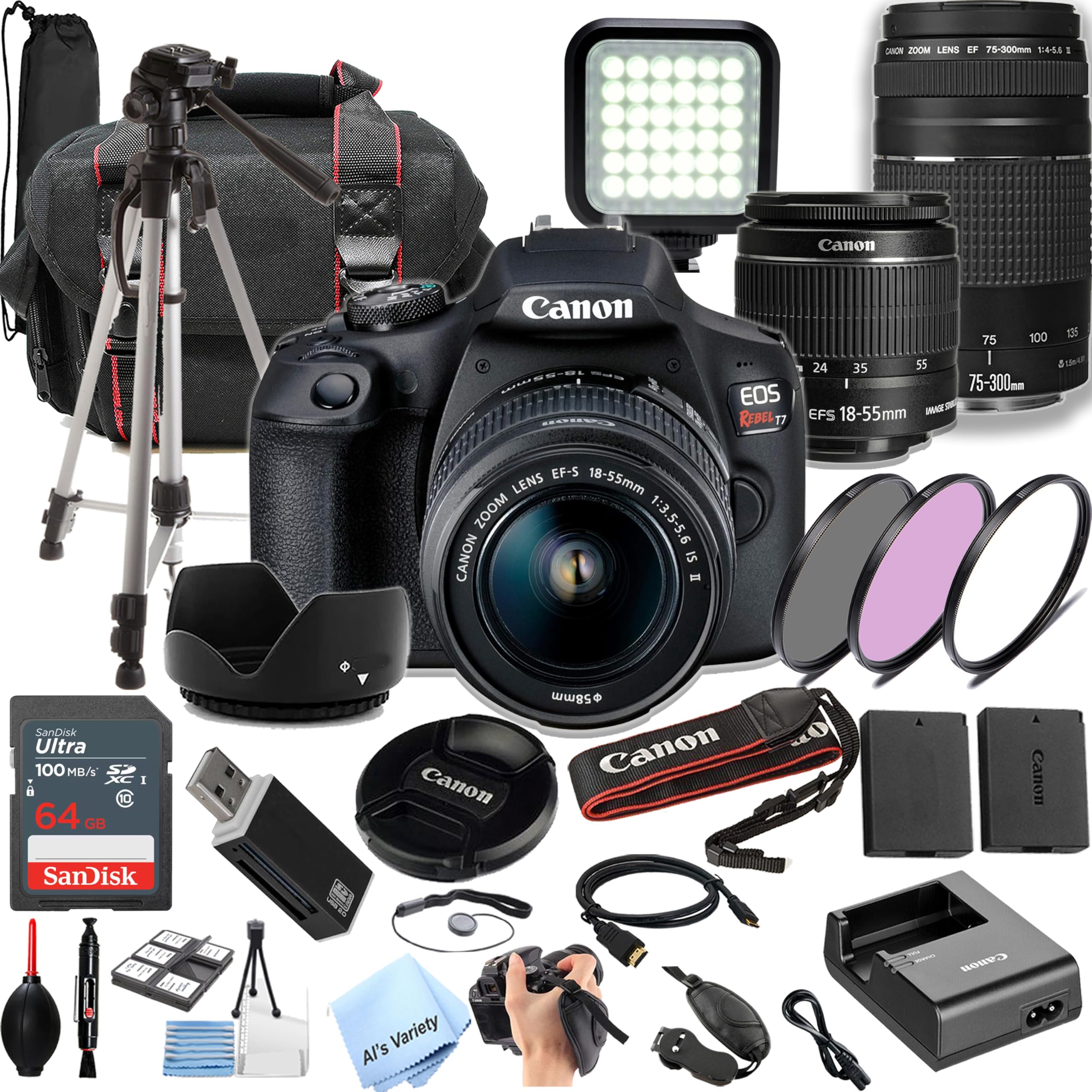 Amazon.com : Canon EOS Rebel T7 DSLR Camera|2 Lens Kit with EF18