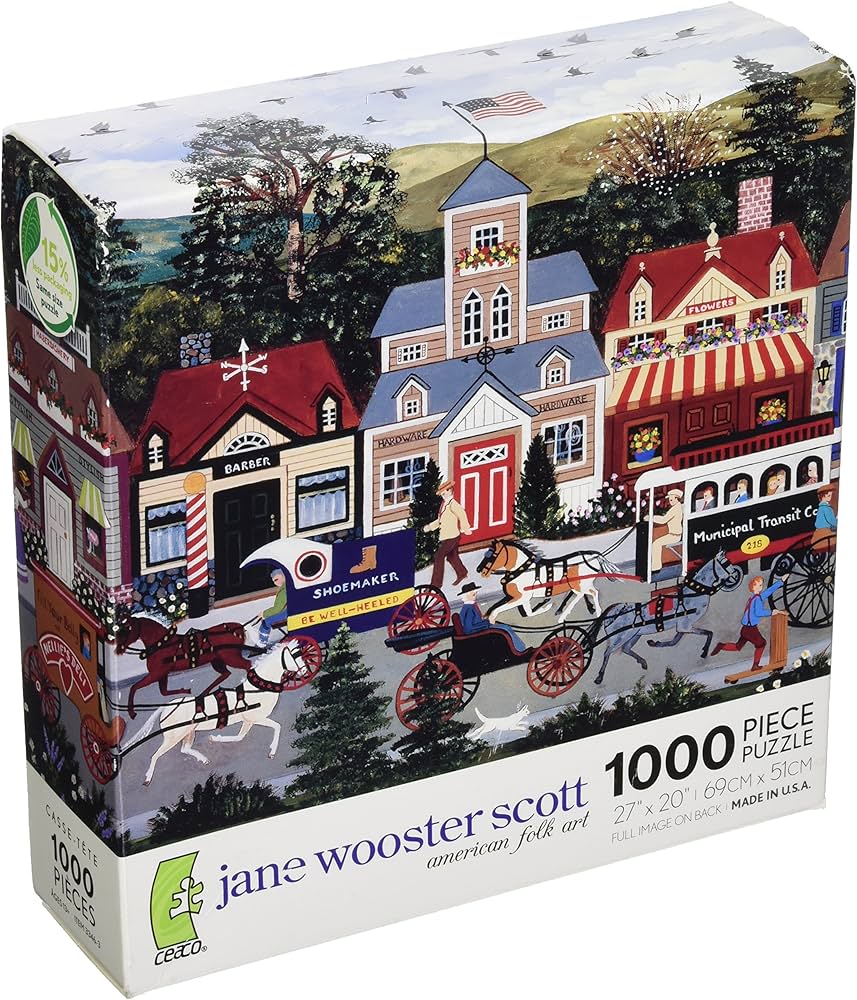 Amazon.co.jp: Jane WoosterスコットAmerican Folk Art Rush Hour 1000