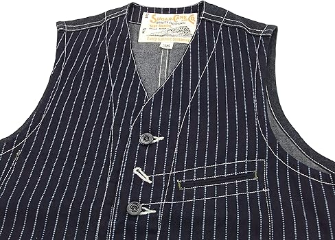 Amazon | [シュガーケーン] ウォバッシュストライプ ワークベスト