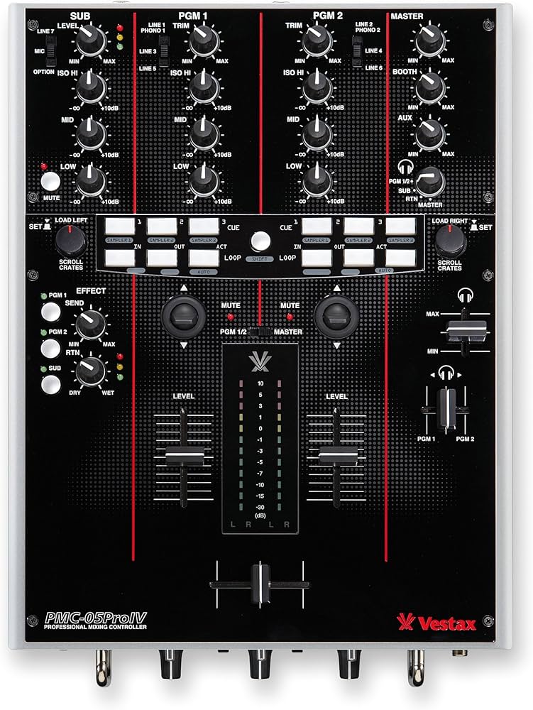 Amazon | Vestax DJミキサー PMC-05Pro IV BLK ブラック MIDI