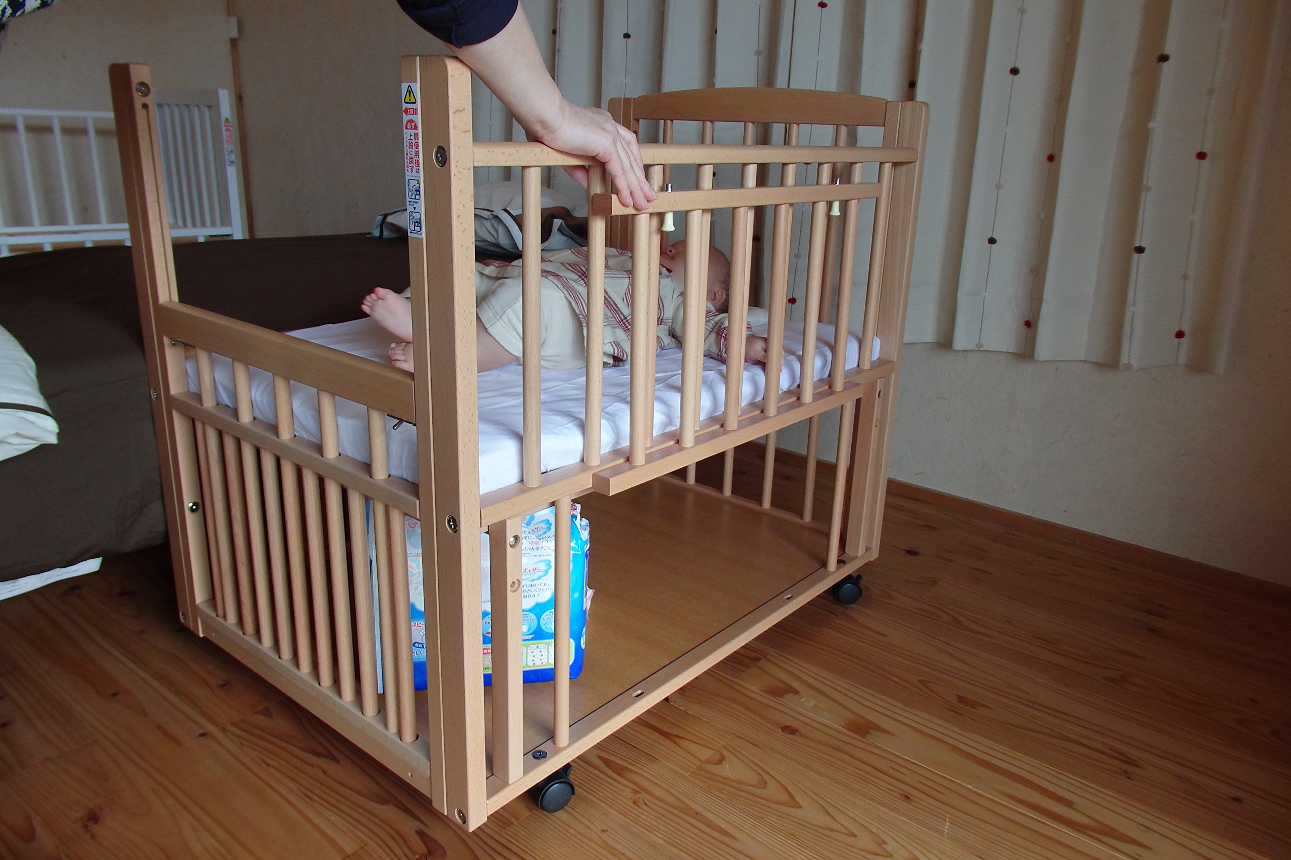 Amazon | サワベビー L型プチベリー ナチュラル No.6 ミニベビーベッド