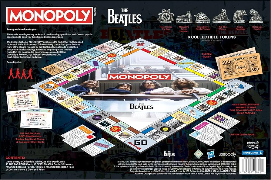 Amazon.com: Monopoly: The Beatles, Play as Rocky Raccoon