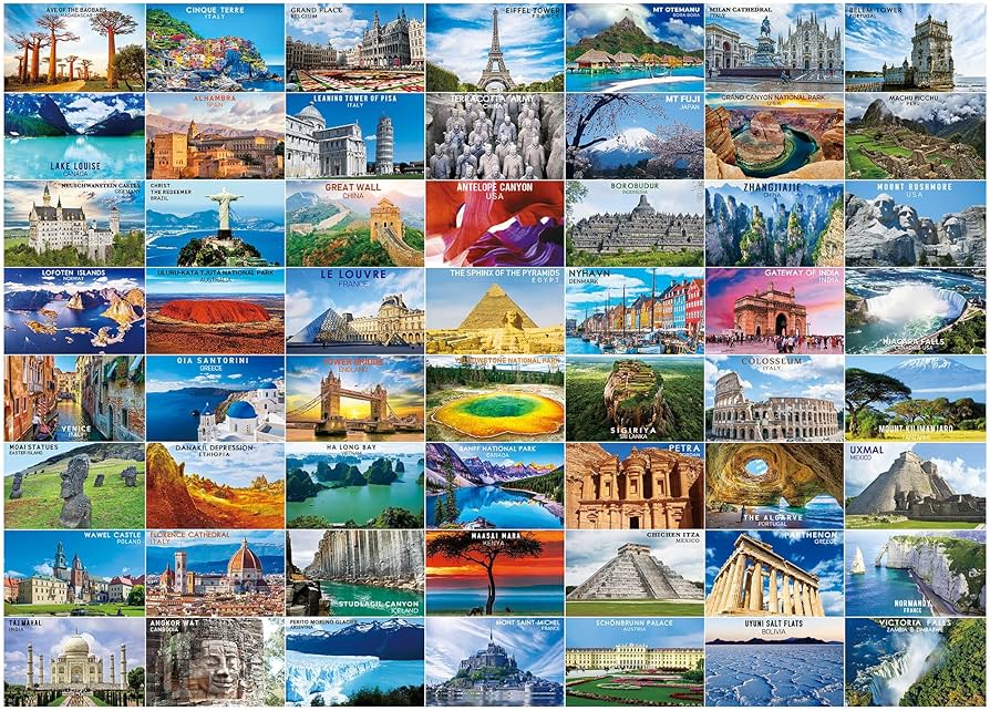 Amazon | BenBenパズル 大人用 1000ピース 56の有名な世界の景観ランド