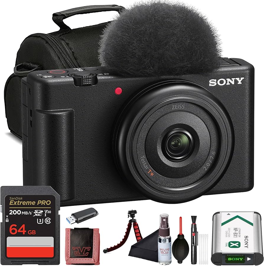 Amazon.com : Sony ZV-1F Vlogging Camera (Black) 20.1 MP 1” Sensor