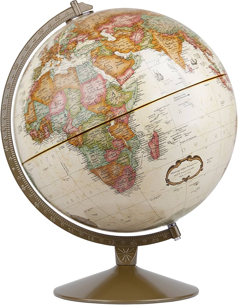 Amazon.com: Replogle Globes Franklin World Globe, Antique Ocean