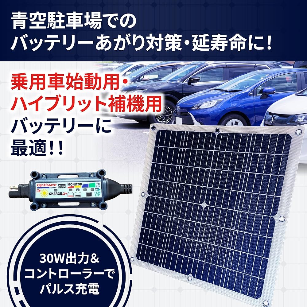 Amazon.co.jp: オプティメイトソーラーパルス30W /車用12V鉛・12.8V