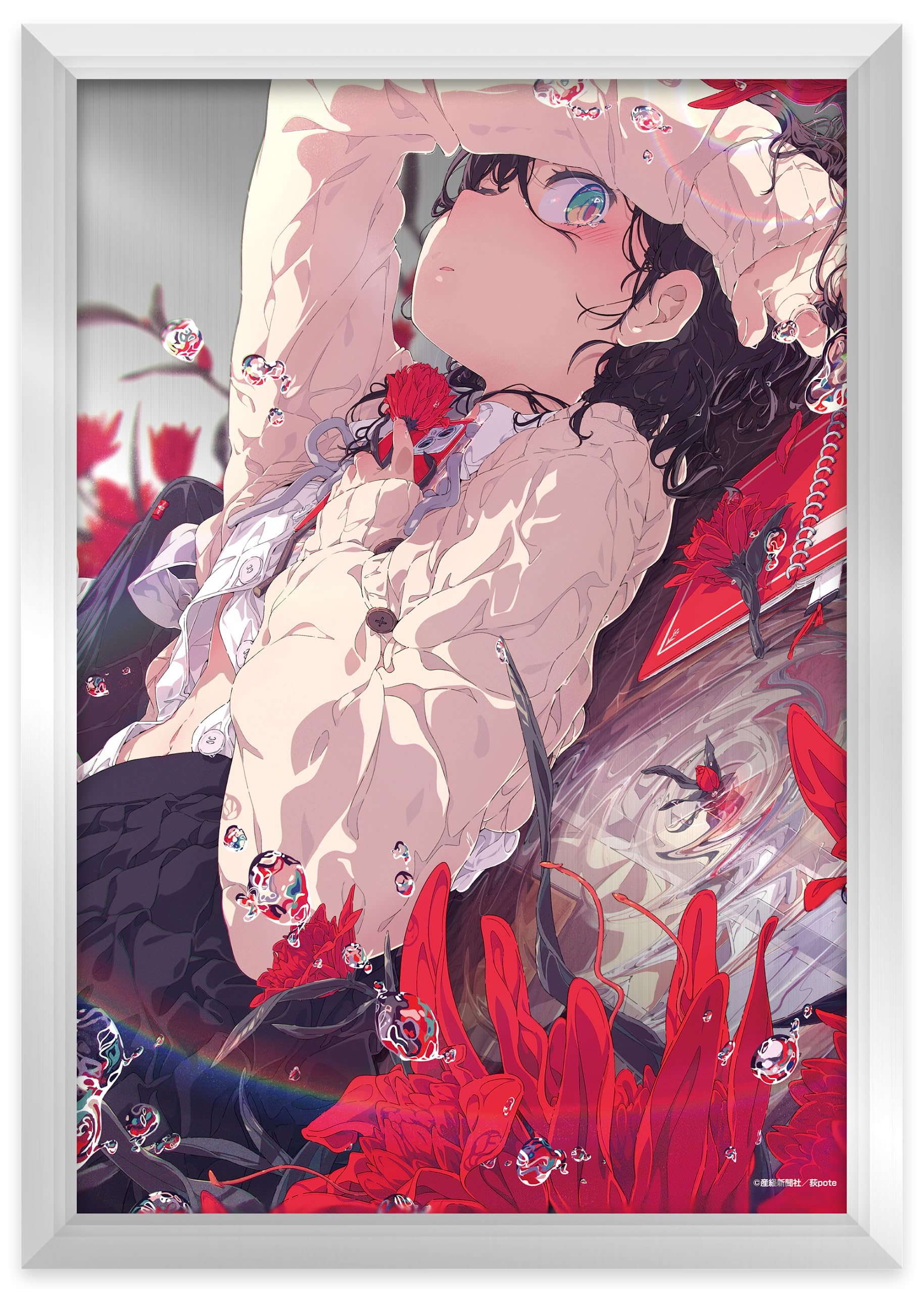 Amazon.co.jp: 「絵師100人展 13」メタルアートプレート 荻pote「戀