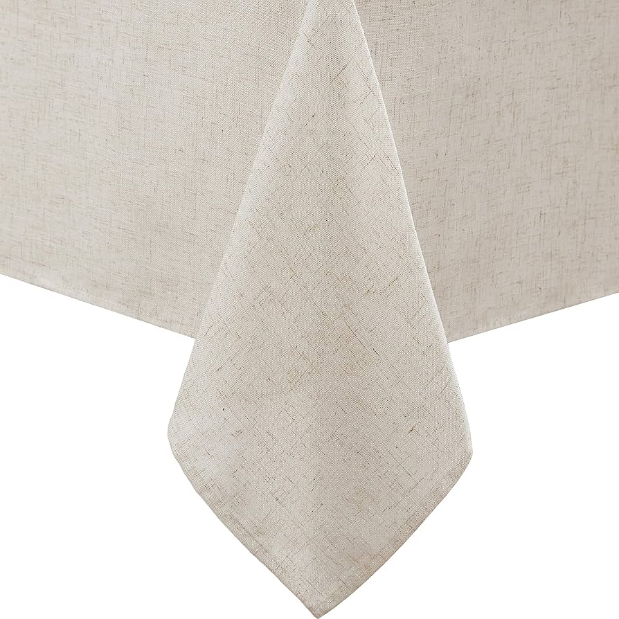 Amazon.com: Laura Ashley Dothan Luxury Linen Blend Tablecloth for