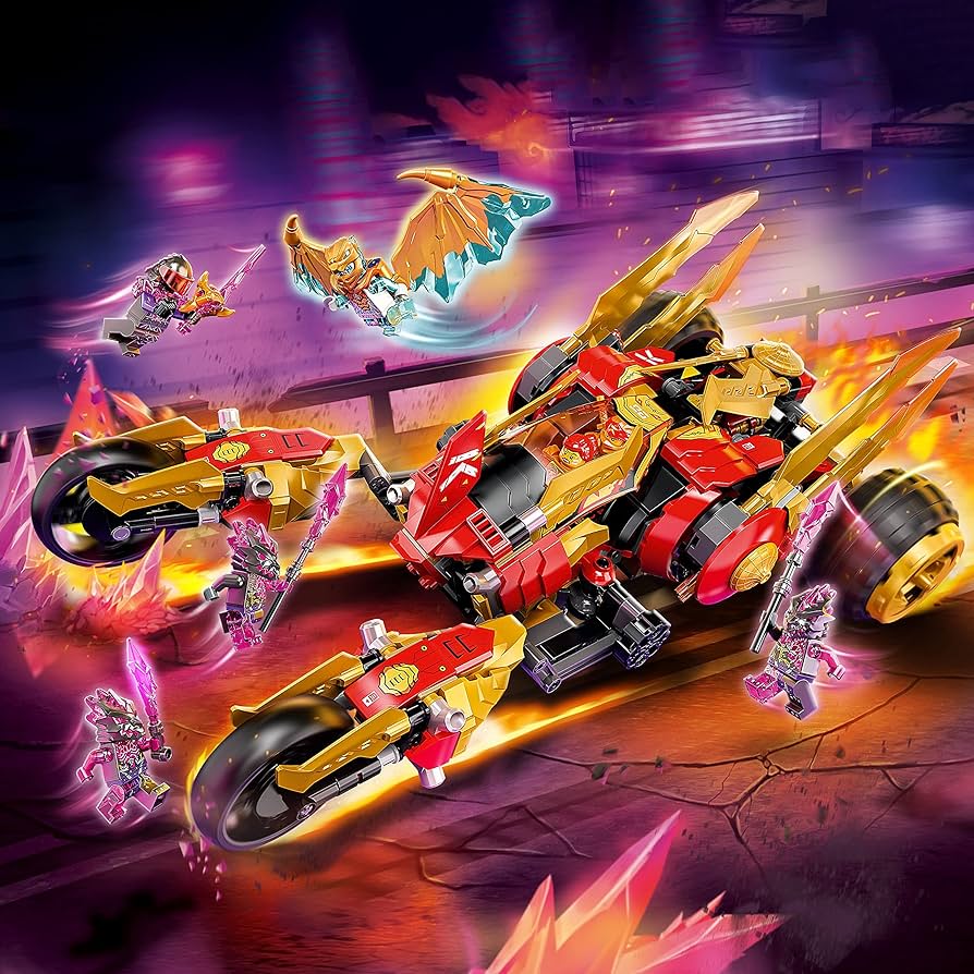 Amazon.com: LEGO NINJAGO Kai's Golden Dragon Raider Multi-Terrain
