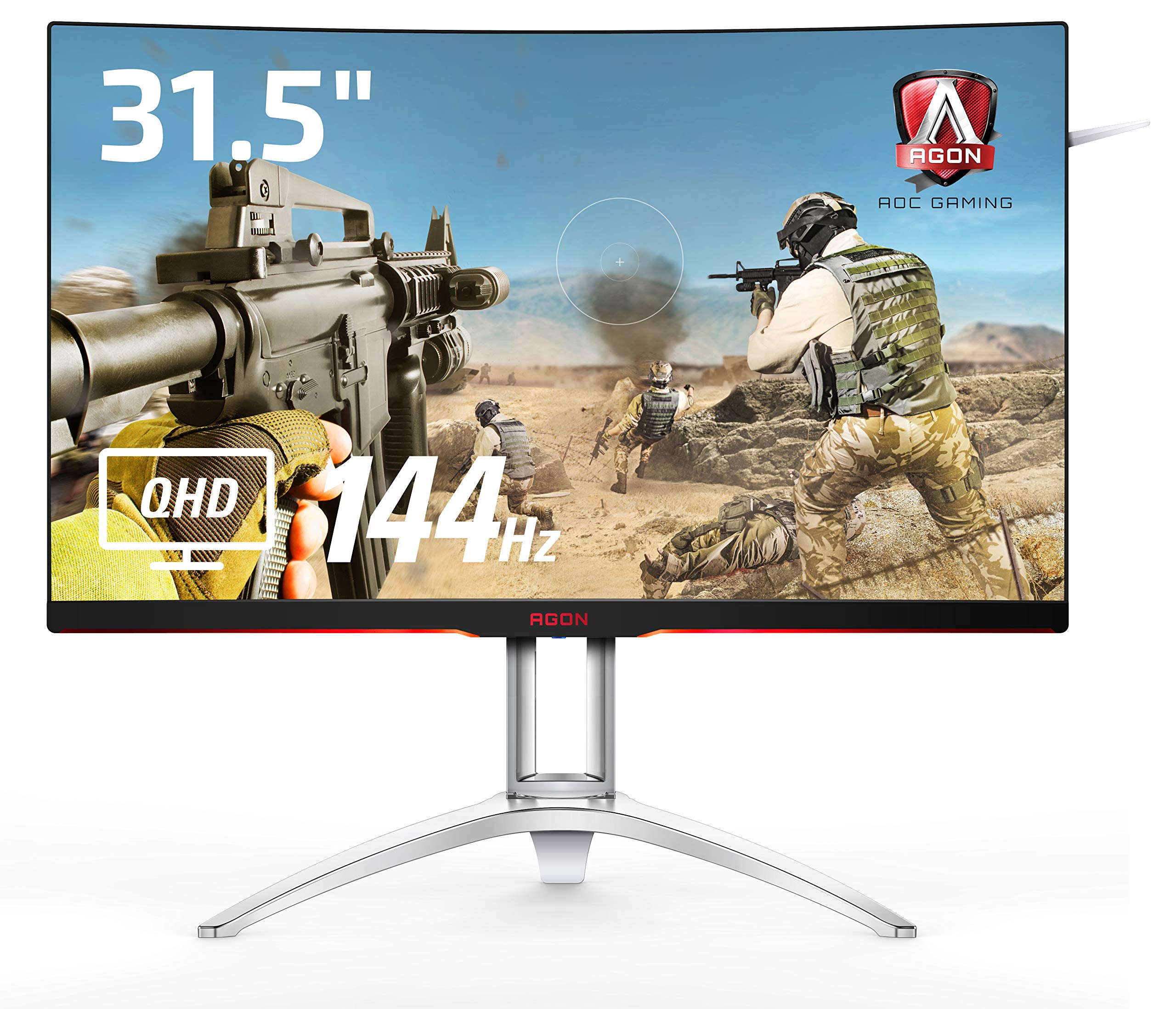 Amazon.co.jp: AOC ゲーミングモニター AG322QC4/11(31.5インチ/曲面