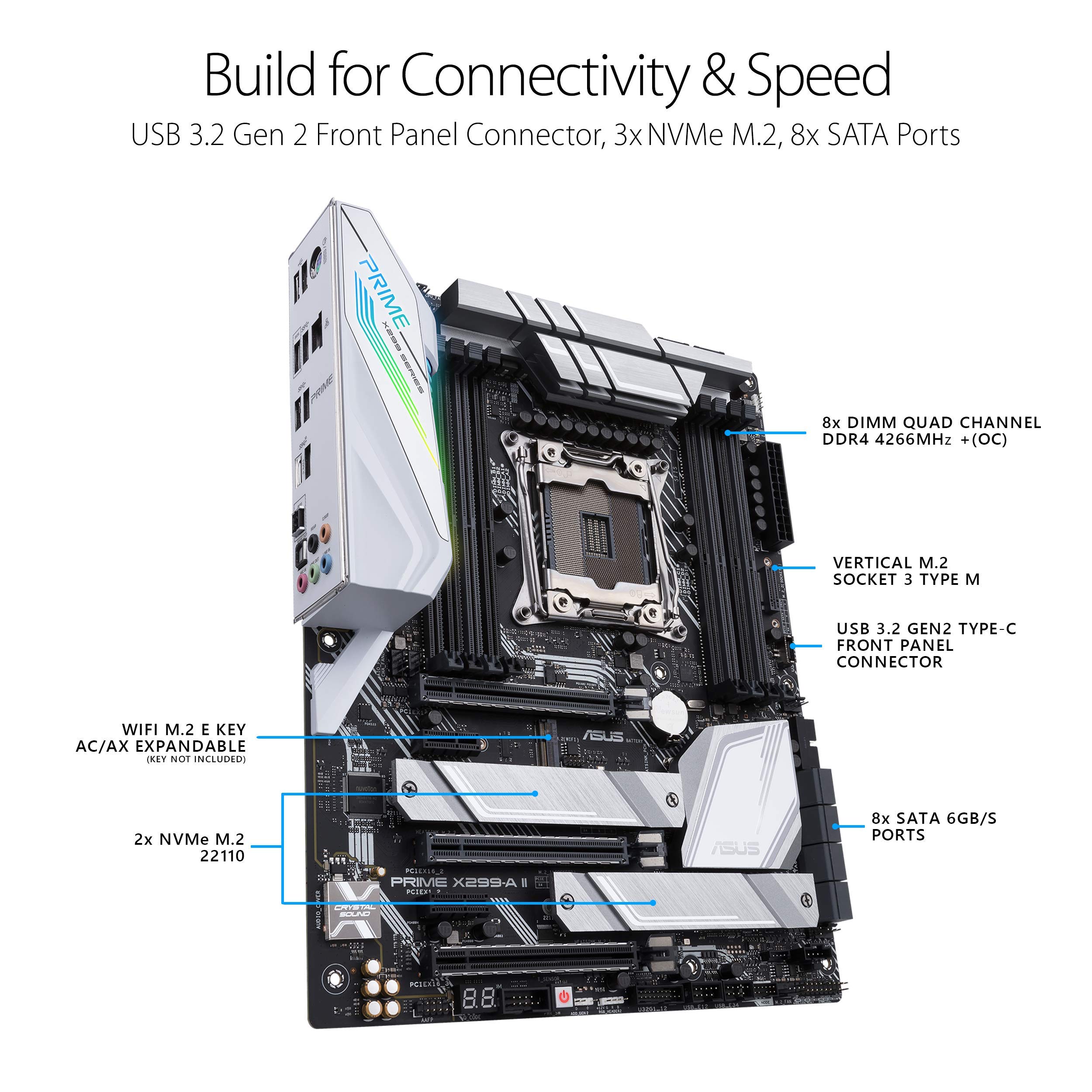Asus Prime X299- A II ATX Motherboard (Intel X299) LGA 2066, 12