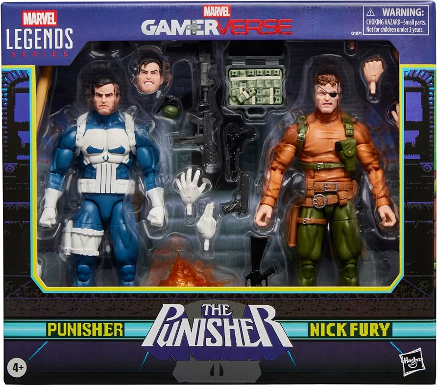 Amazon.com: Marvel Legends Series Gamerverse Punisher & Nick Fury