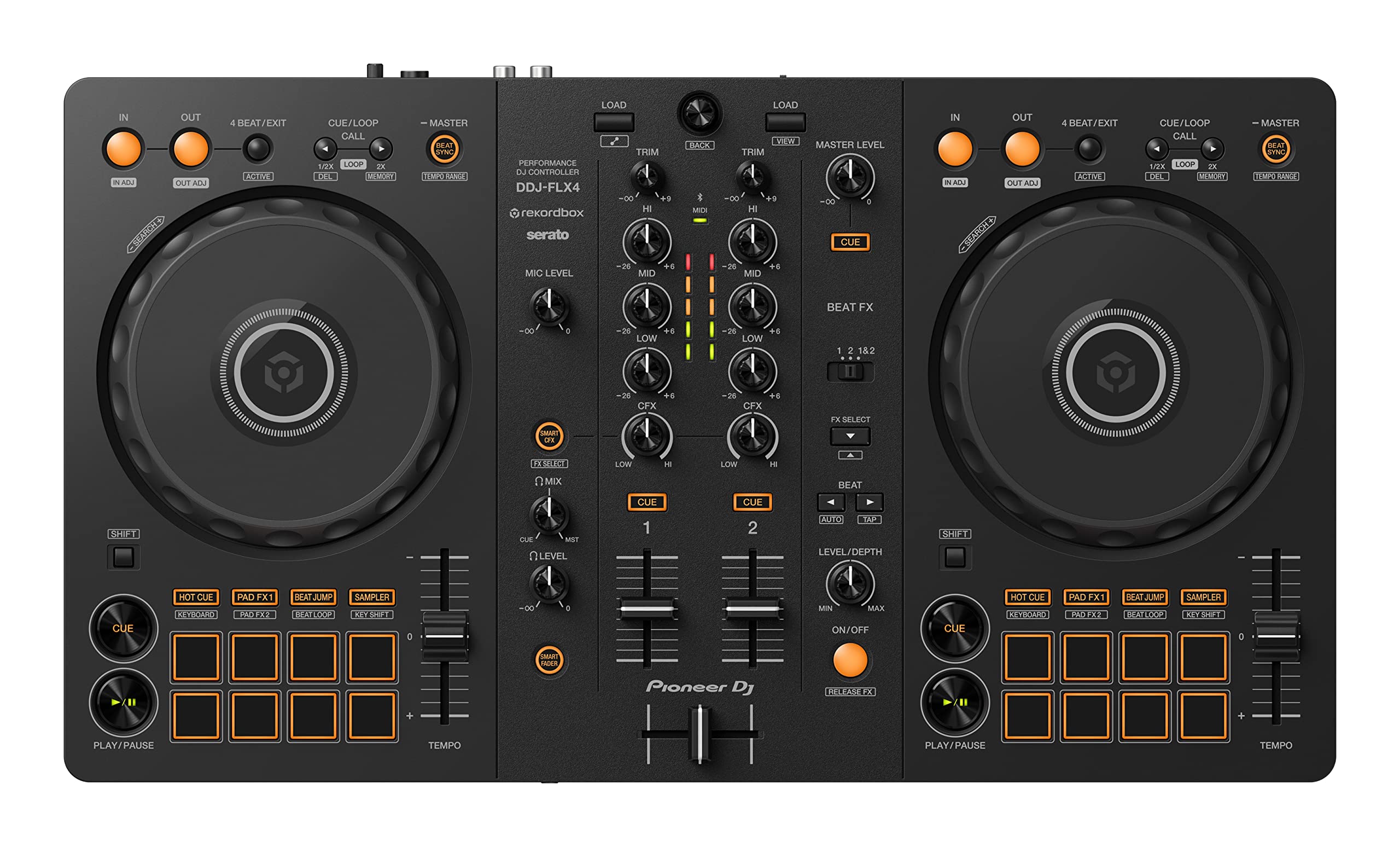 Amazon | Pioneer DJ DDJ-FLX4 2デッキ RekordboxとSerato DJ