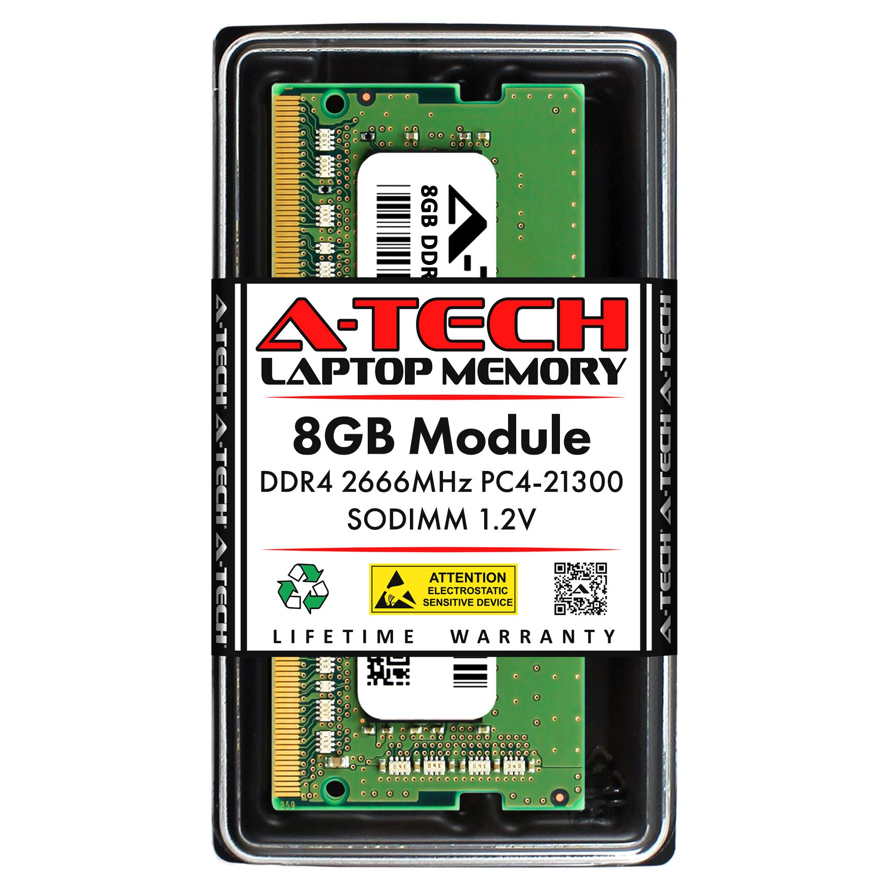 A-Tech 8GB DDR4 2666MHz PC4-21300 (PC4-2666V) CL19 SODIMM 1.2V 260