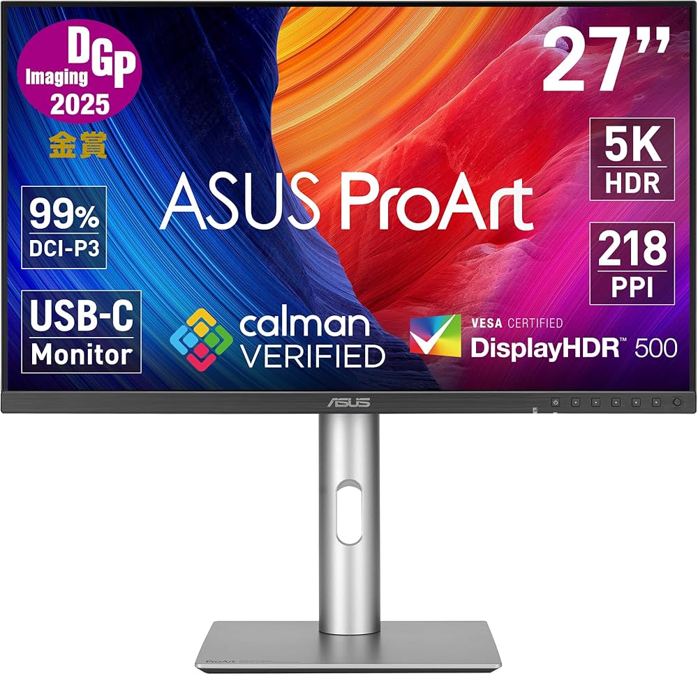 Amazon.co.jp: ASUS 5K モニター ProArt PA27JCV / 27インチ / 【DGP
