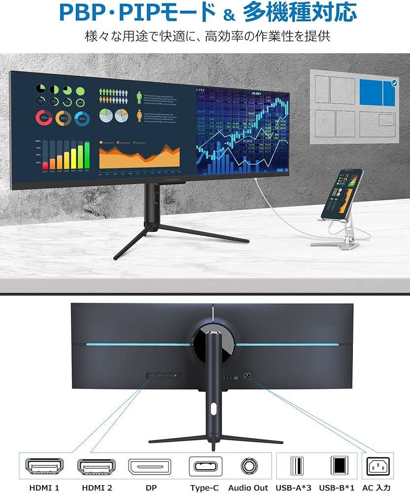 wis⭐︎ INNOCN 43.8インチモニター 120Hz 本体 中古 wis⭐︎ INNOCN