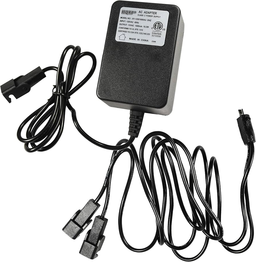 HQRP 12V AC Adapter + Power Cord, Compatible with IKEA Modul