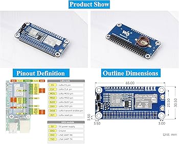 Amazon.com: SX1262 LoRaWAN/GNSS HAT SX1262 RF Chip LoRa Module