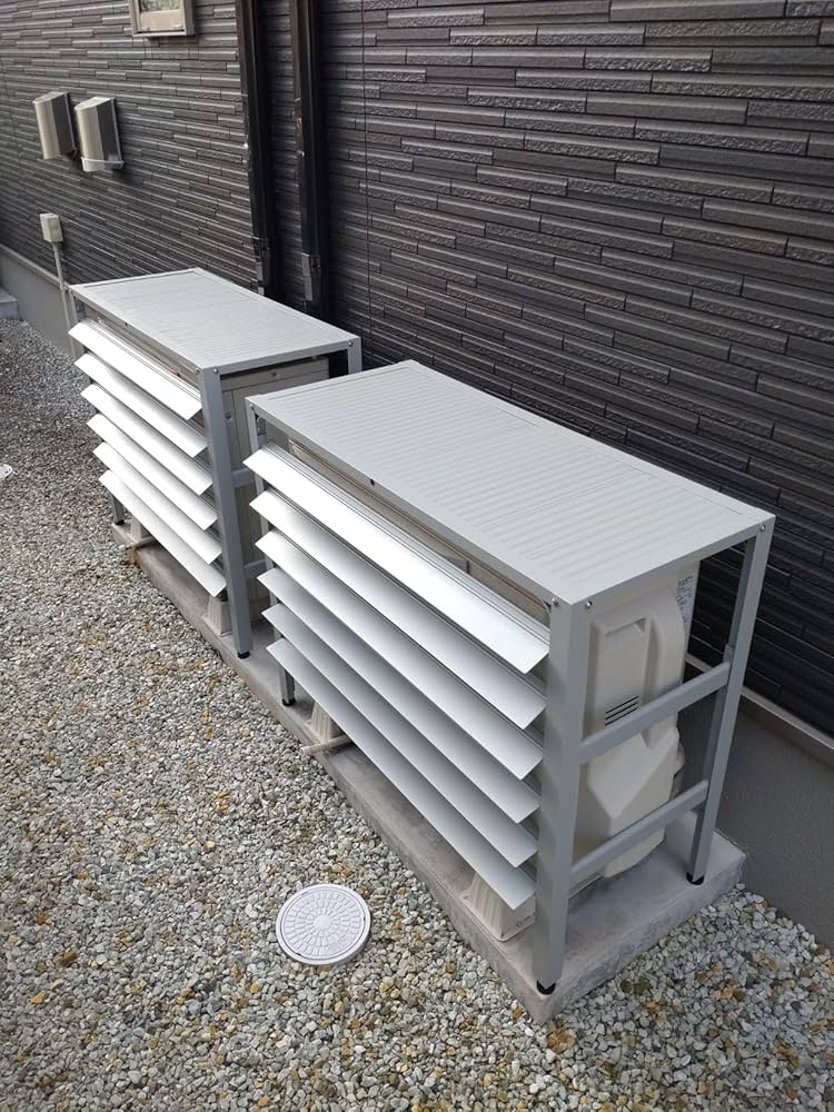 Amazon | TOP・STAR アルミ製 排気ルーバー方向調整 室外機カバー (L