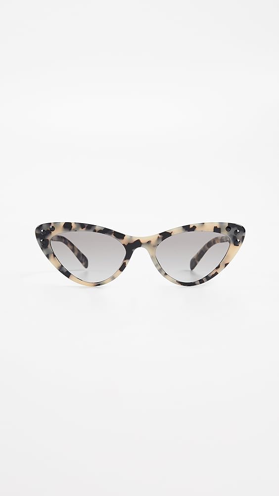 Amazon.com: Miu Miu Women's Crystals Cat Eye Sunglasses : Clothing