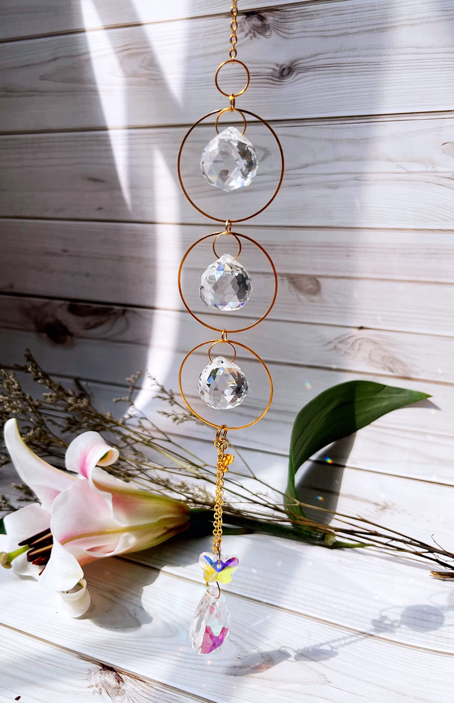 Amazon.co.jp: O'la Mythサンキャッチャー クリスタル オルゴナイト