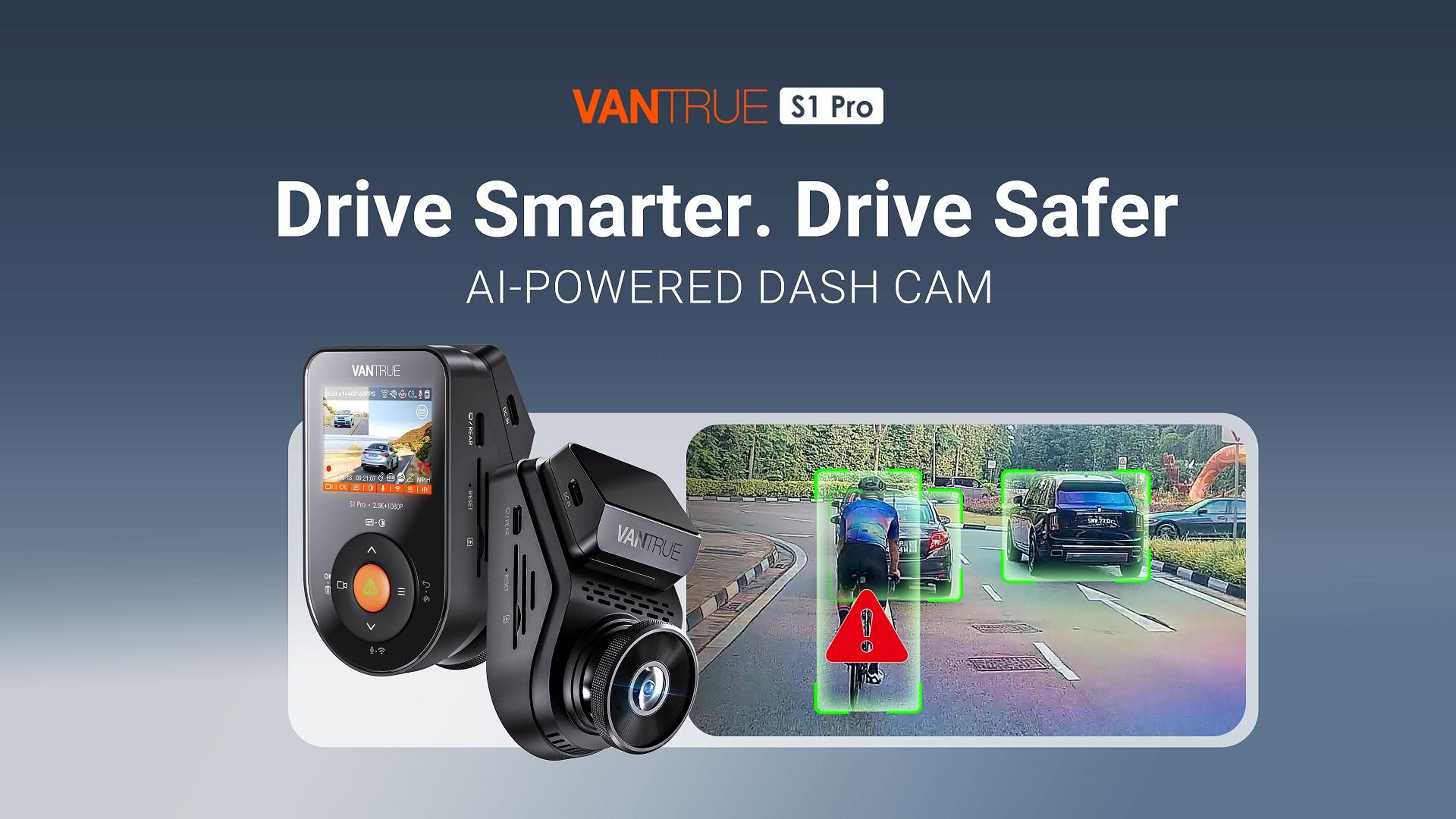 Amazon.com: Vantrue S1 Pro Dash Cam Front STARVIS 2, 2.7K Mini