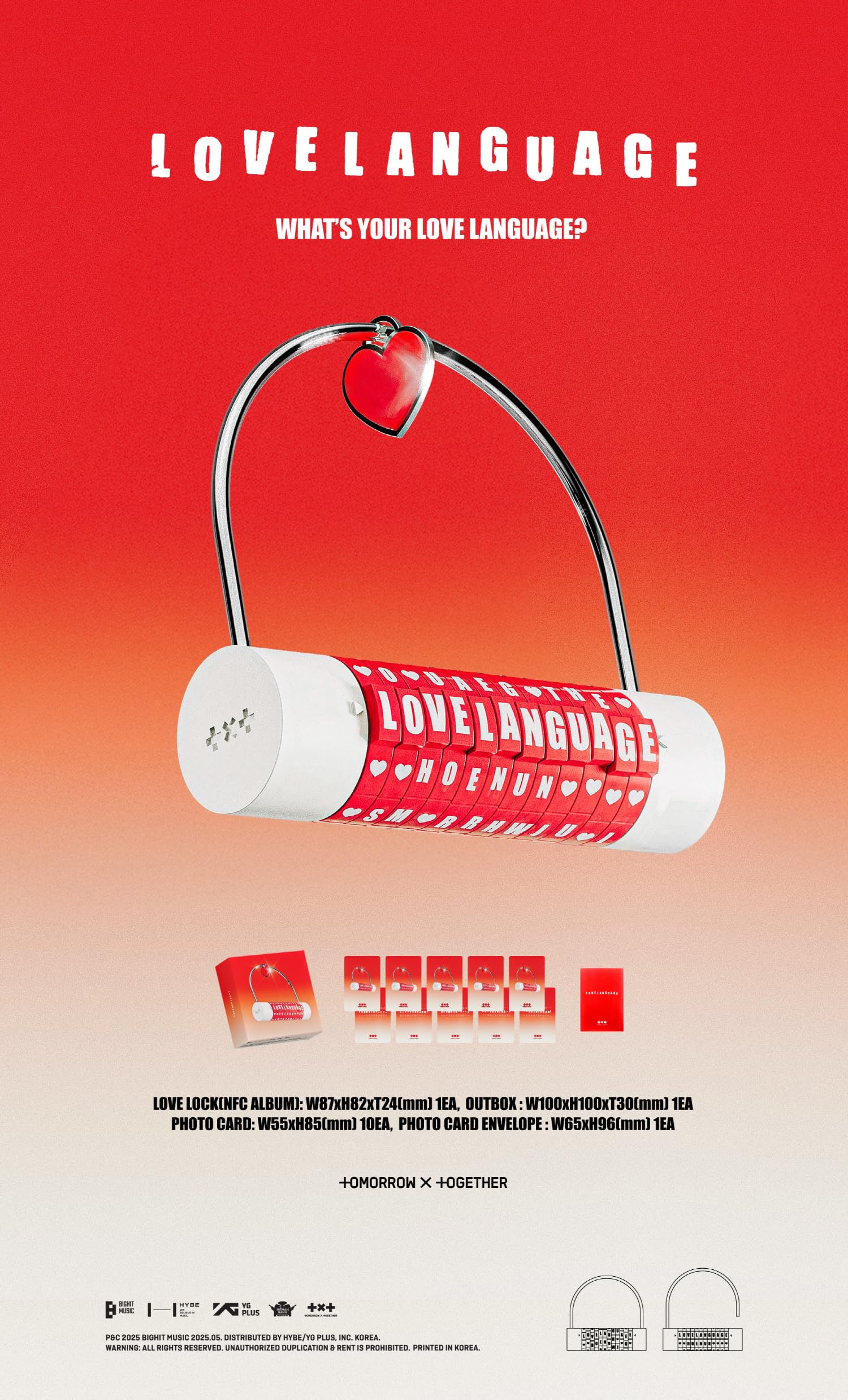 Amazon.com: T'omorrow X T'ogether TXT Love Language NFC Album with