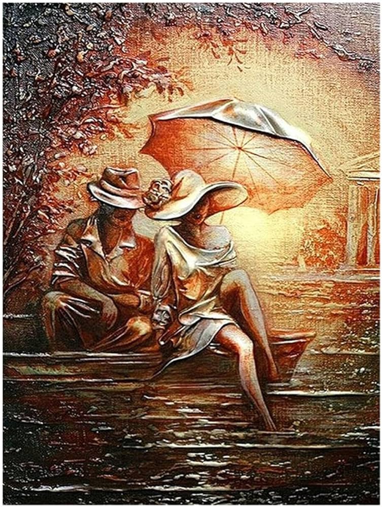 Amazon.co.jp: 素晴らしい恋人たちアートキャンバス絵画ロマンチックな