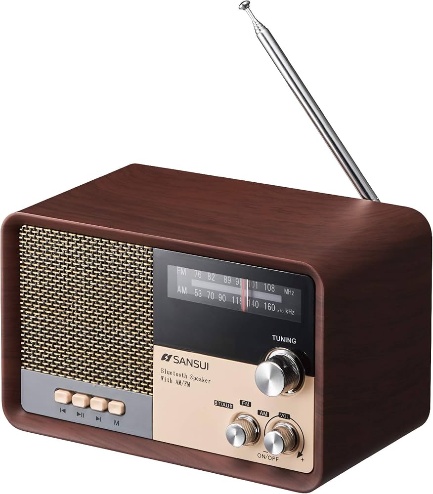 Amazon.co.jp: Sansui Wood MSR-1 WD Bluetooth Speaker with AM/FM