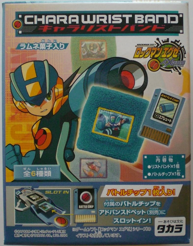 Amazon | ロックマン エグゼ キャラリストバンド バトルチップ入り 6種