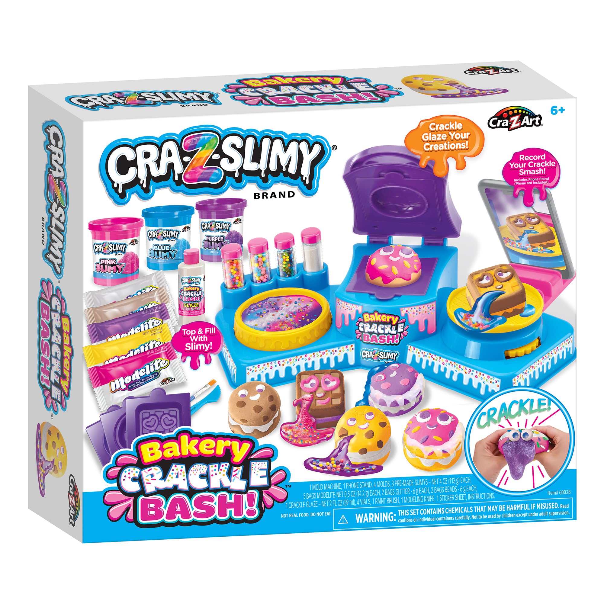 Amazon.com: Cra-Z-Slimy Bakery Crackle Bash, Clay Cracking, Slime