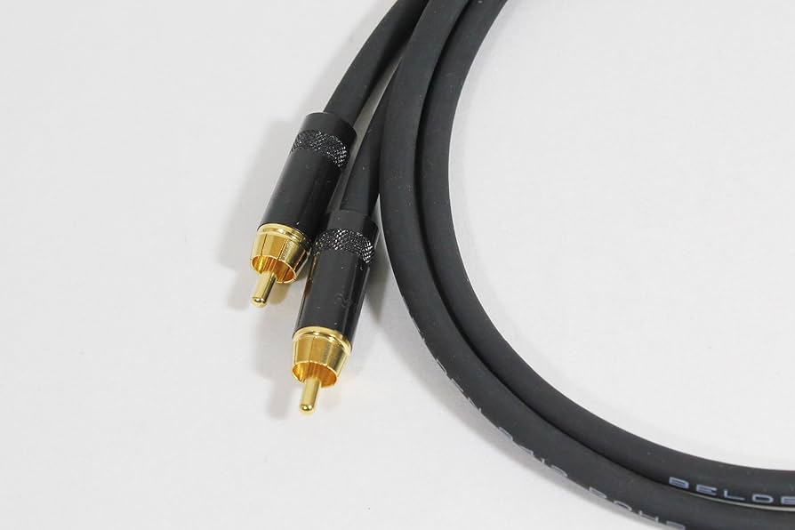 Amazon | Belden 8412（ベルデン）RCAペア (2m, ブラックボディプラグ