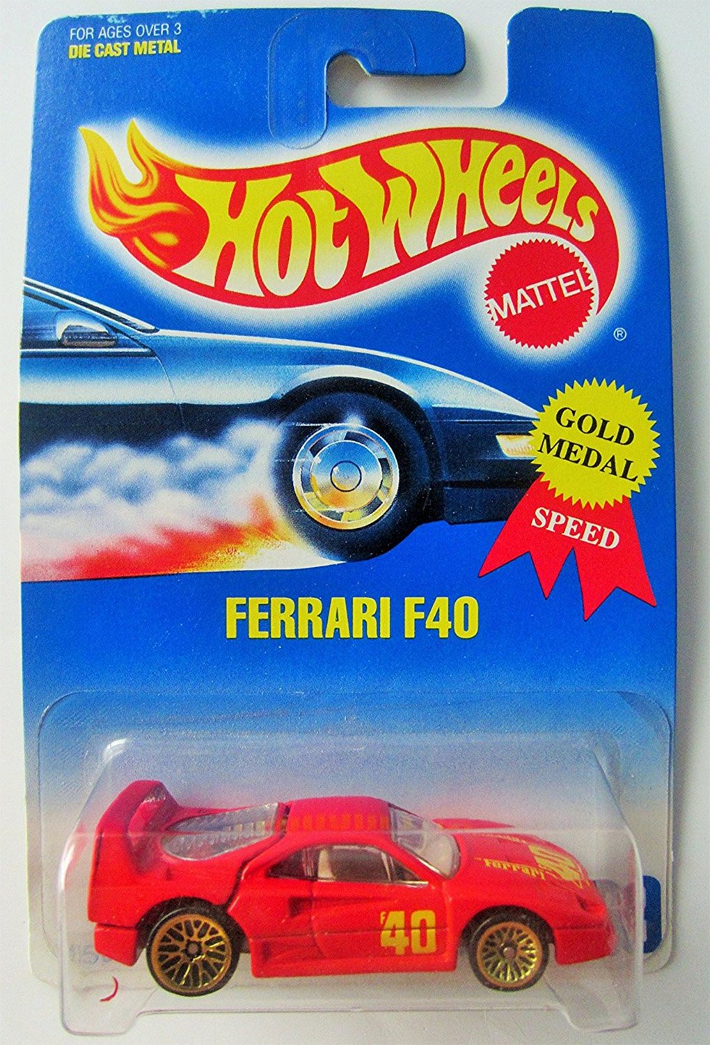Amazon | Mattel Hot Wheels 1991 1:64 Scale Red Ferrari F40 Die