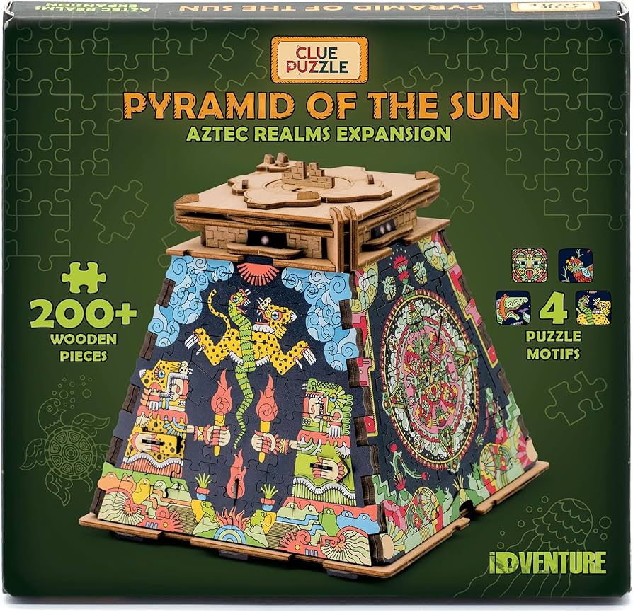 Amazon.com: iDventure Cluepuzzle Pyramid of The Sun | Wooden 3D