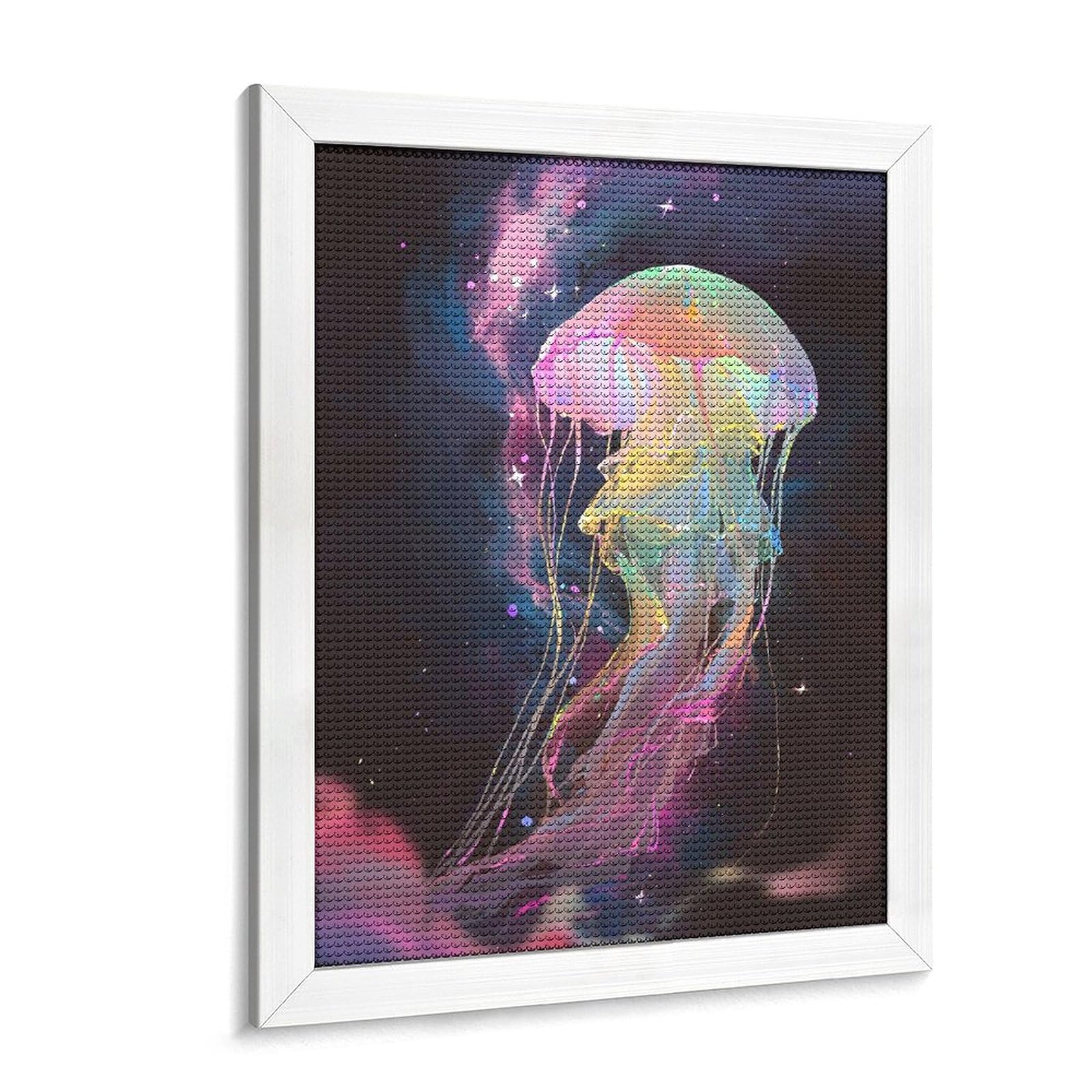 Amazon | ダイヤモンドアート キット 宇宙を泳ぐカラフルなクラゲ 5D