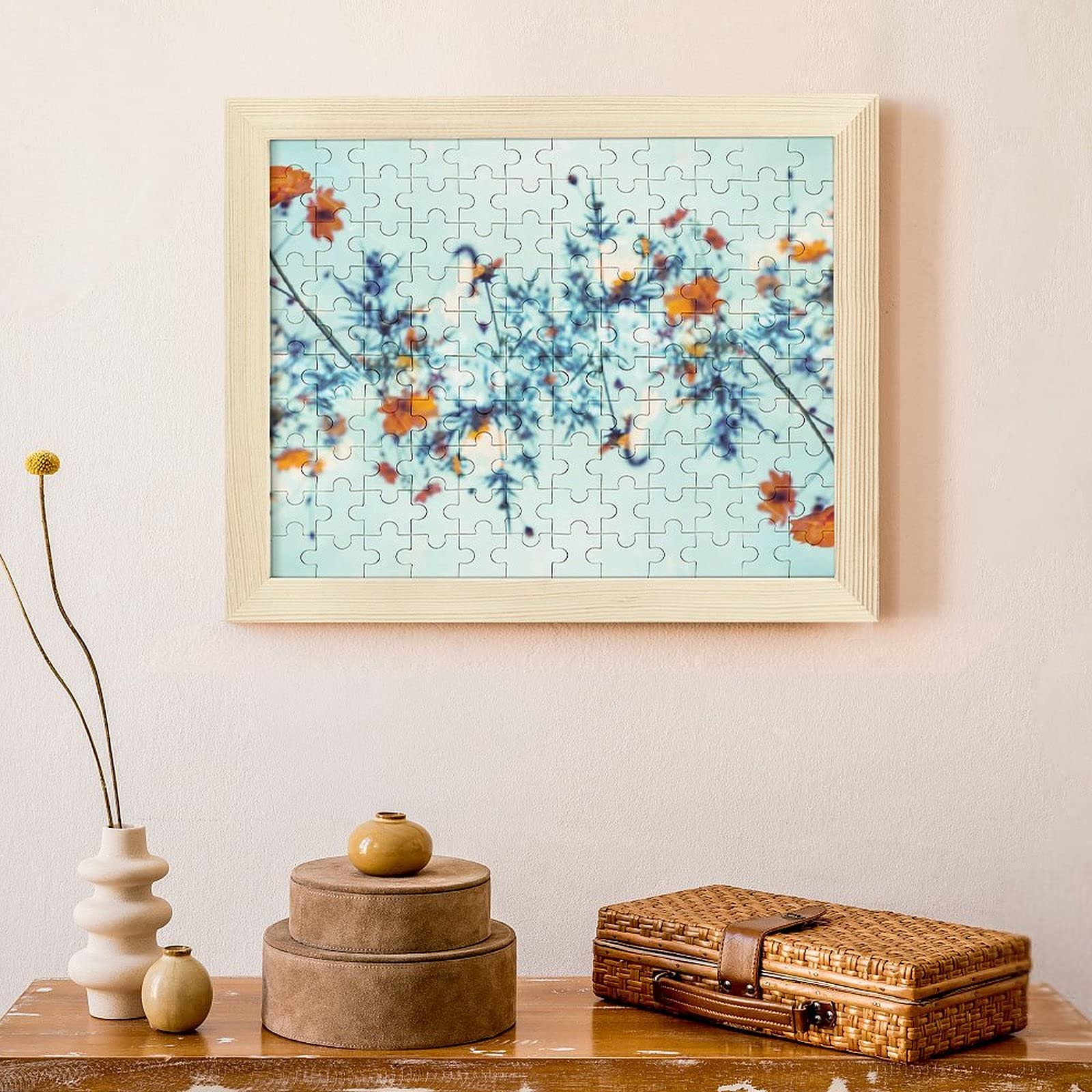 Amazon | 120ピース ジグソーパズル 秋桜の螺旋 木製パズル puzzle