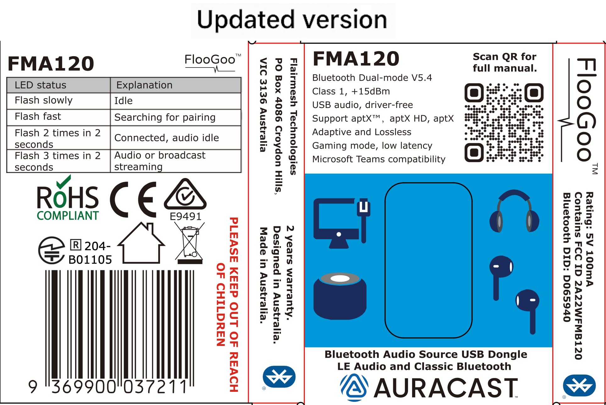 Amazon.com: FlooGoo FMA120 Bluetooth Dual-Mode Audio Adapter