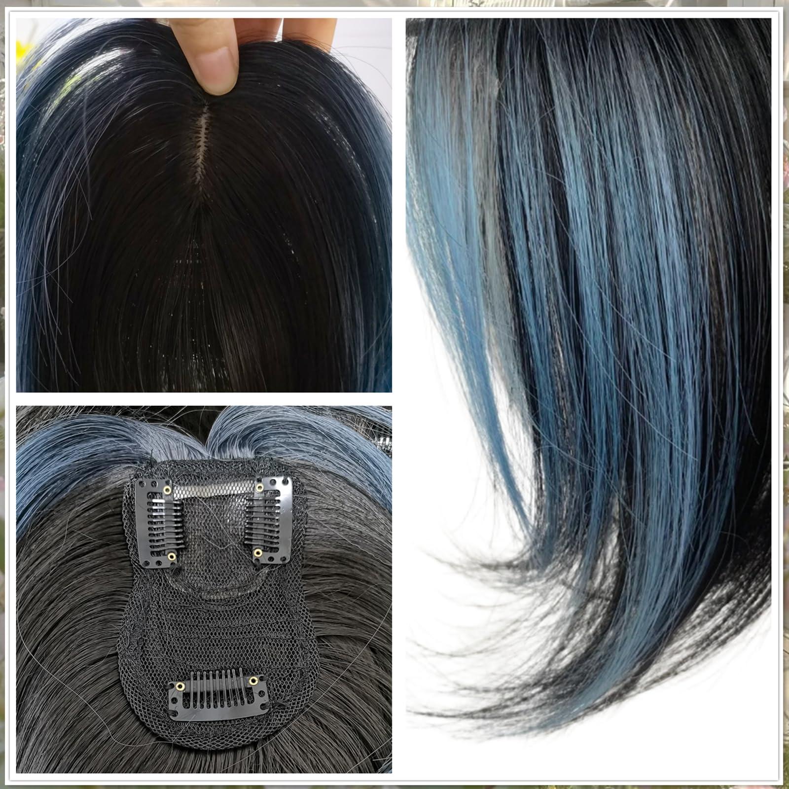 Amazon.co.jp: 原宿風 ハイライト 部分ウィッグ センター分け目 前髪