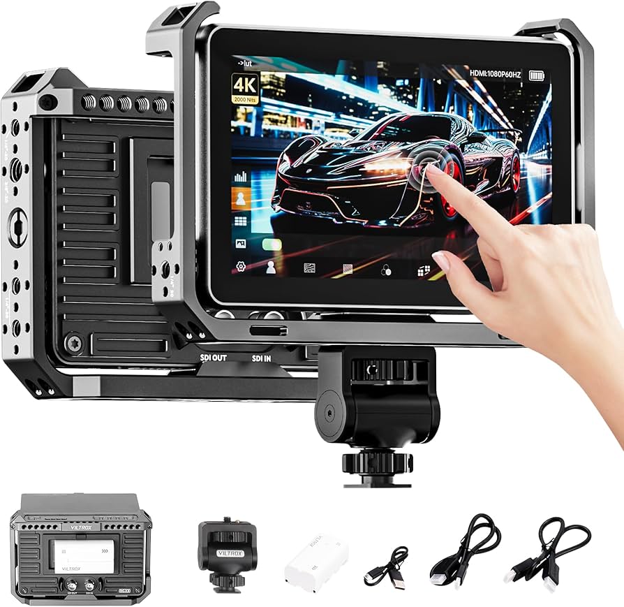 Amazon.com : VILTROX DC-X3 Camera Monitor with Rig Cage, 6 Inch