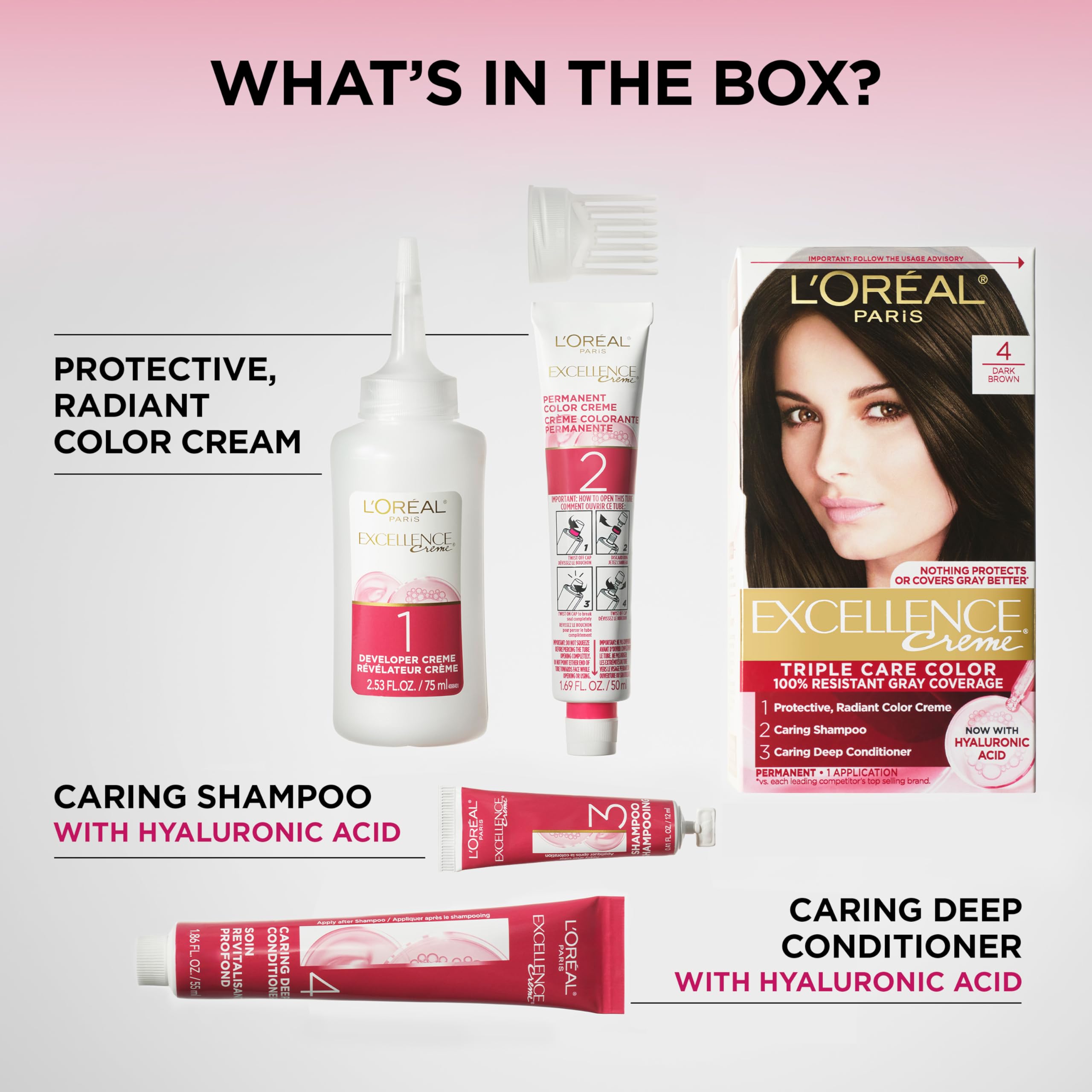 Amazon.com : L'Oreal Paris Excellence Crème Permanent Hair Dye