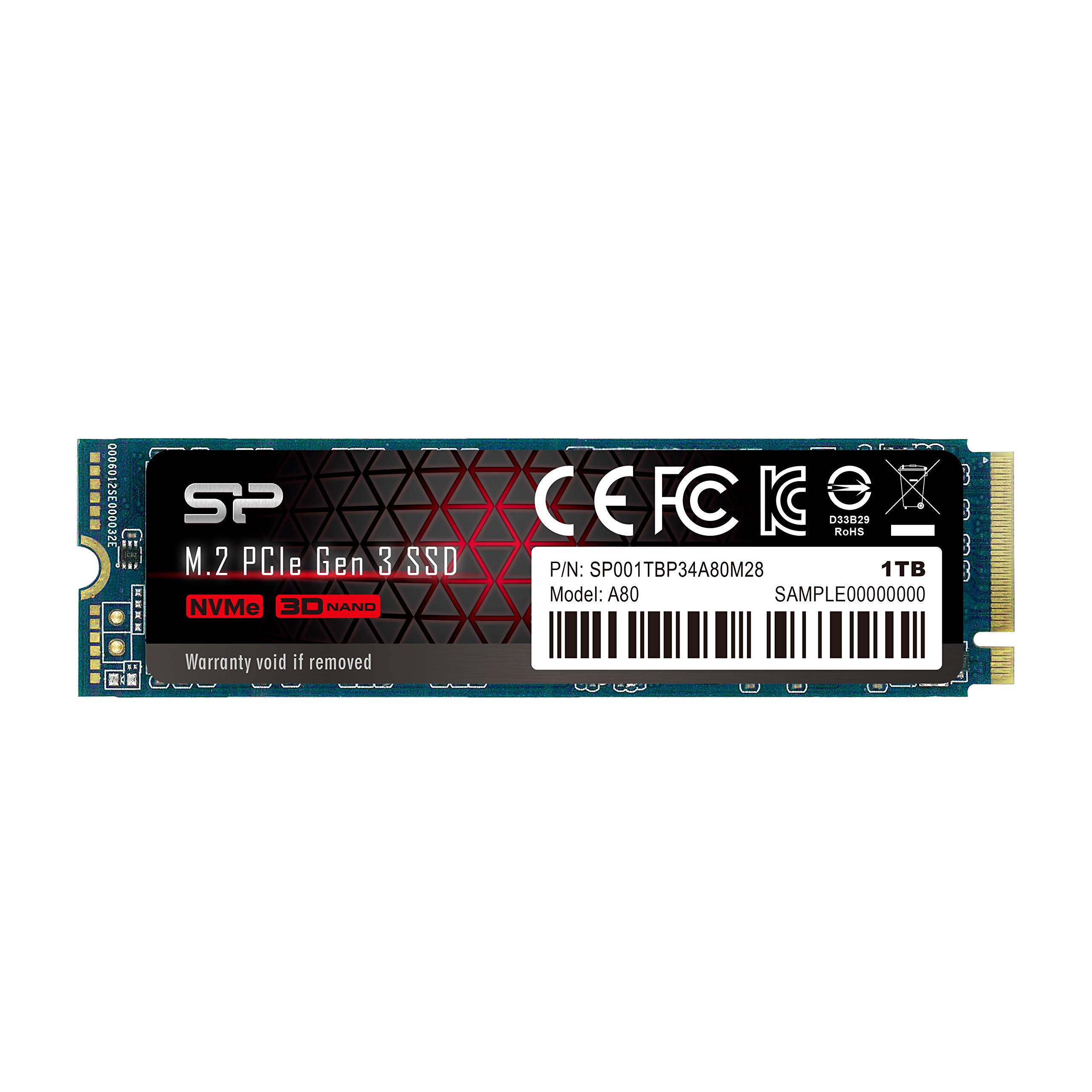 Amazon.com: Siliconpow SSD P34A80 1TB, M.2 PCIe Gen3 x4 NVMe, 3200