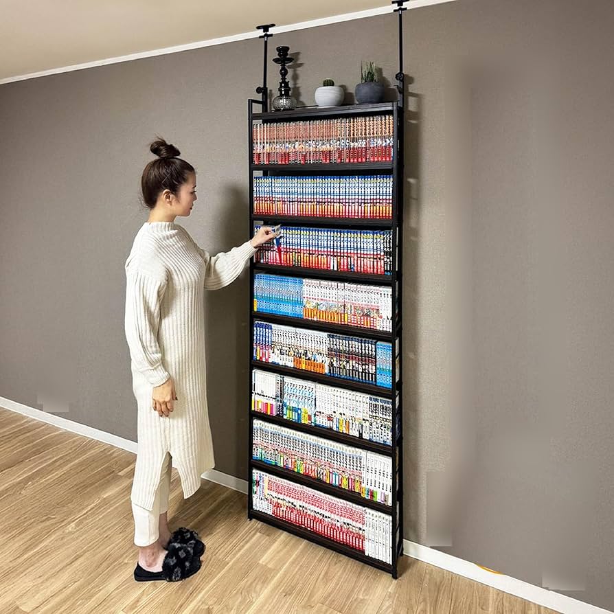 Amazon｜【大容量なのに場所を取らない本棚】 8tail 本棚 突っ張り