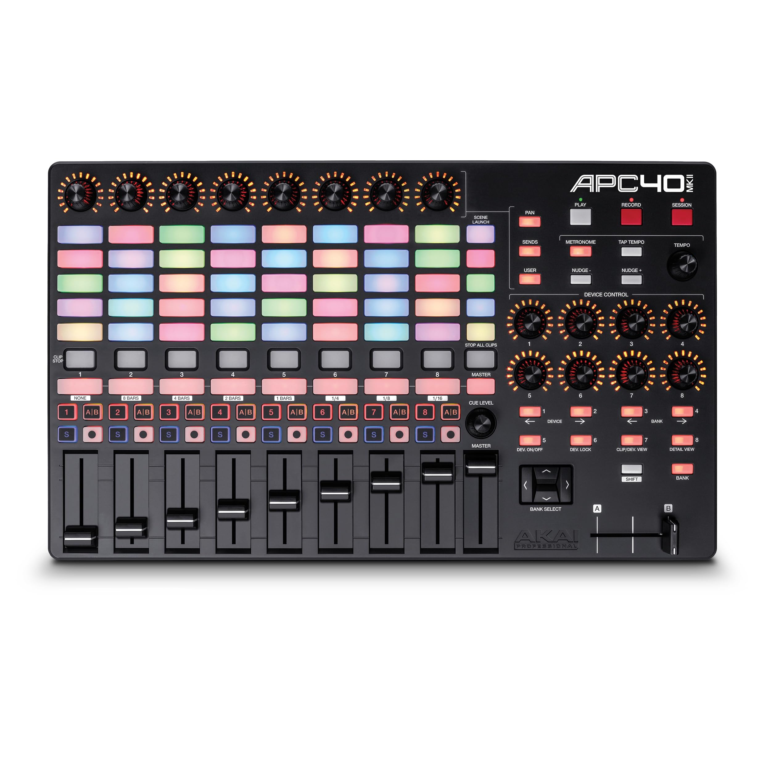 Akai Professional APC40 MKII Controlador MIDI USB com matriz 5x8