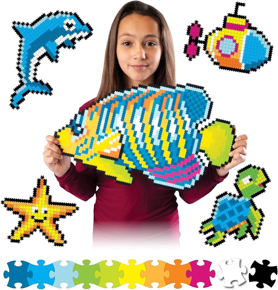 Amazon.com: Jixelz 1500 Piece Set Under The Sea Pixelated Puzzle